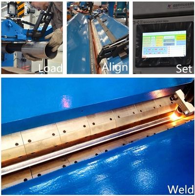 Automatische longitudinale naad lassen machine voor metaalplaten plaat doos en kegel