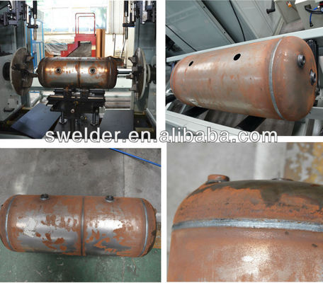 Automatische circumferentiële naad lassen machine voor metalen waterverwarmer Innerlijke tank
