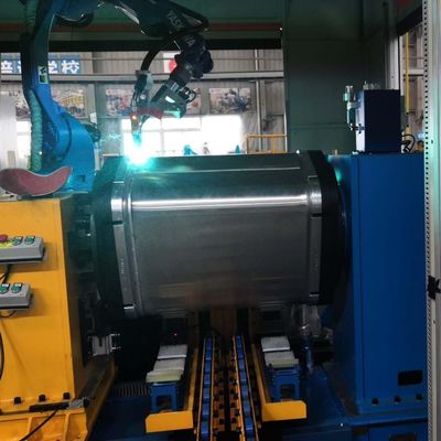 Op maat gemaakte 220V-robotlasstation voor aluminium brandstoftankdeksels 1000kg gewicht