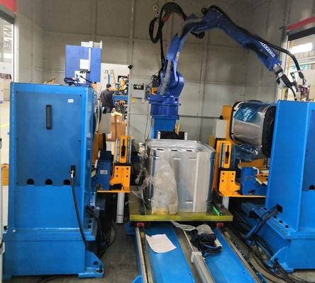 Op maat gemaakte 220V-robotlasstation voor aluminium brandstoftankdeksels 1000kg gewicht